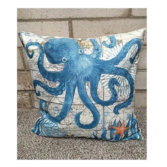 Decorative Throw Pillow Cover Case Beach Decor Nautical Coastal Cottage Accent - Picture 3 of 10